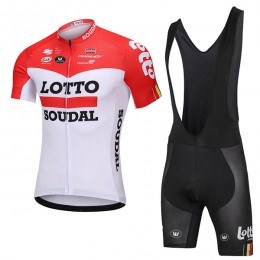 2018 Lotto Soudal abbigliamento Ciclismo Completo Maglia Ciclismo Corta e Salopette 79771BM