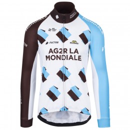 2017 AG2R La Mondiale bianco Maglie Ciclismo Manica Lunga 84550-AG