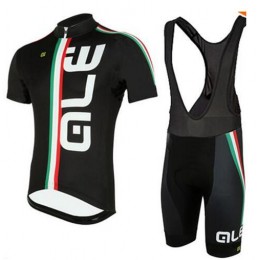 2016 ALE nero Nuovo abbigliamento Ciclismo Completo Maglia Ciclismo Corta e Salopette 19664-QF
