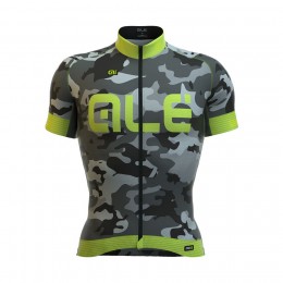 2016 ALE Graphics PRR Camo Maglia Ciclismo Manica Corta Fluo verde 76182-JC