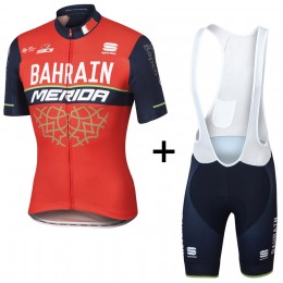 Pro Team Bahrain Merida 2017 Nuovo abbigliamento Ciclismo Completo Maglia Ciclismo Corta e Salopette 48795-XU