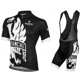 Bianchi Milano Cinca Nuovo abbigliamento Ciclismo Completo Maglia Ciclismo Corta e Salopette nero bianco 12100-KJ