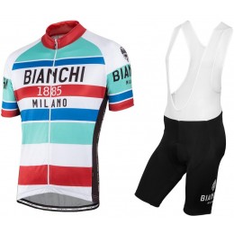 Bianchi Milano Telgate Nuovo abbigliamento Ciclismo Completo Maglia Ciclismo Corta e Salopette bianco 24087-DQ