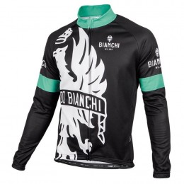 2016 Bianchi Milano Sorisole nero -verde Maglie Ciclismo Manica Lunga 27269-TL