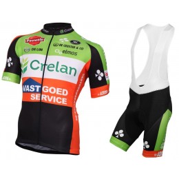 2016 CRELAN -VASTGOEDSERVICE Nuovo abbigliamento Ciclismo Completo Maglia Ciclismo Corta e Salopette 38216-EG