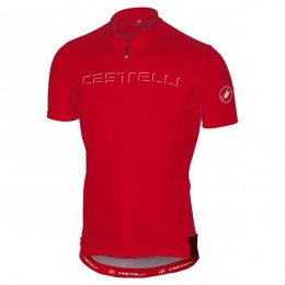 CASTELLI Prologo 5 Rosso Maglia Ciclismo Manica Corta 15289-BH