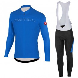 CASTELLI Prologo 5 blu Abbigliamento Ciclismo Maglia Ciclismo Manica Lunga e Salopette Lunga 47660-BX