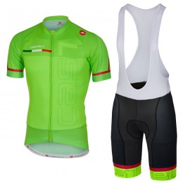Castelli Spunto Saturn Pro verde abbigliamento Ciclismo Completo Maglia Ciclismo Corta e Salopette 74569-AZ