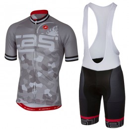 CASTELLI ATTACCO Gris abbigliamento Ciclismo Completo Maglia Ciclismo Corta e Salopette 79147-DR