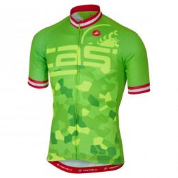 CASTELLI ATTACCO verde Maglia Ciclismo Manica Corta 89219-JQ