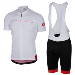 CASTELLI Prologo 5 bianco abbigliamento Ciclismo Completo Maglia Ciclismo Corta e Salopette 92909-LR