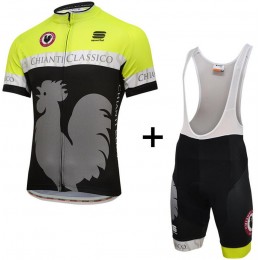 Chianti Nuovo abbigliamento Ciclismo Completo Maglia Ciclismo Corta e Salopette Fluo giallo 80255-DM