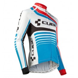 2016 Cube Teamline bianco -blu Maglie Ciclismo Manica Lunga 10779-EI
