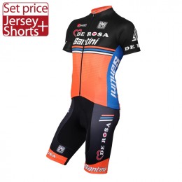 TEAM DE-ROSA SANTINI 2016 Nuovo abbigliamento Bici Completo Maglia Ciclismo Corta e Pantaloncini 29462-QH