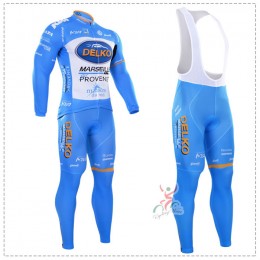 2016 Delko Abbigliamento Ciclismo Maglia Ciclismo Manica Lunga e Salopette Lunga 64547-IK