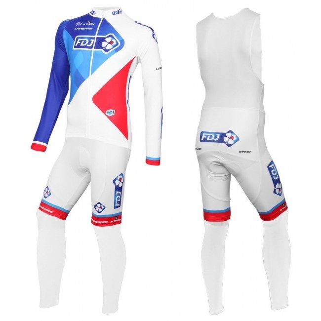 2016 Team FDJ bianco Squadre Pro Abbigliamento Ciclismo Maglia Ciclismo Manica Lunga e Salopette Lunga 44601-DH 2016 Team FDJ bianco Squadre Pro Abbigliamento Ciclismo Maglia Ciclismo Manica Lunga e Salopette Lunga 44601-DH