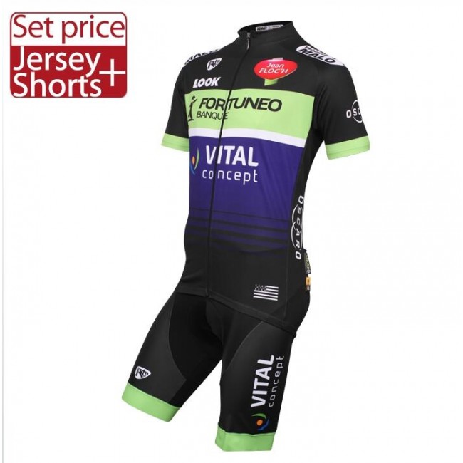 2016 FORTUNEO-VITAL CONCEPT Nuovo abbigliamento Bici Completo Maglia Ciclismo Corta e Pantaloncini 21172-YG 2016 FORTUNEO-VITAL CONCEPT Nuovo abbigliamento Bici Completo Maglia Ciclismo Corta e Pantaloncini 21172-YG