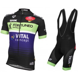 2016 FORTUNEO-VITAL CONCEPT Nuovo abbigliamento Ciclismo Completo Maglia Ciclismo Corta e Salopette 46611-ME