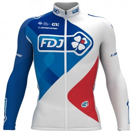 FDJ Pro 2017 bianco Maglie Ciclismo Manica Lunga 93677-TT
