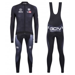 2016 GCN Sleek H20 nero Squadre Pro Abbigliamento Ciclismo Maglia Ciclismo Manica Lunga e Salopette Lunga 57824-GW