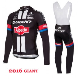 2016 Giant Nuovo Abbigliamento Ciclismo Maglia Ciclismo Manica Lunga e Salopette Lunga 02 30104-GA