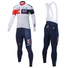 2016 Team IAM bianco Squadre Pro Abbigliamento Ciclismo Maglia Ciclismo Manica Lunga e Salopette Lunga 91879-FQ