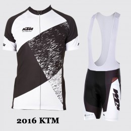 2016 KTM Black White Factory Character Nuovo abbigliamento Ciclismo Completo Maglia Ciclismo Corta e Salopette 30674-UA