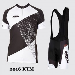 2016 KTM Black White Factory Character Nuovo abbigliamento Ciclismo Completo Maglia Ciclismo Corta e Salopette 72261-JN