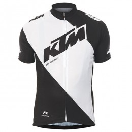 2017 KTM Maglia Ciclismo Manica Corta bianco nero 72775-JG
