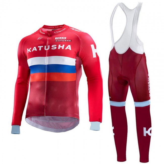 Katusha 2017 Squadre Pro Abbigliamento Ciclismo Maglia Ciclismo Manica Lunga e Salopette Lunga 77476-EC Katusha 2017 Squadre Pro Abbigliamento Ciclismo Maglia Ciclismo Manica Lunga e Salopette Lunga 77476-EC