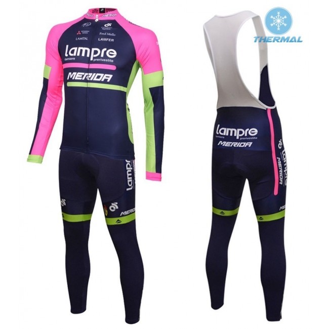 2016 Lampre Merida Thermo Squadre Pro Abbigliamento Ciclismo Maglia Ciclismo Manica Lunga e Salopette Lunga 11669-RA 2016 Lampre Merida Thermo Squadre Pro Abbigliamento Ciclismo Maglia Ciclismo Manica Lunga e Salopette Lunga 11669-RA