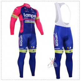 2016 Lampre Merida Abbigliamento Ciclismo Maglia Ciclismo Manica Lunga e Salopette Lunga 14815-YS