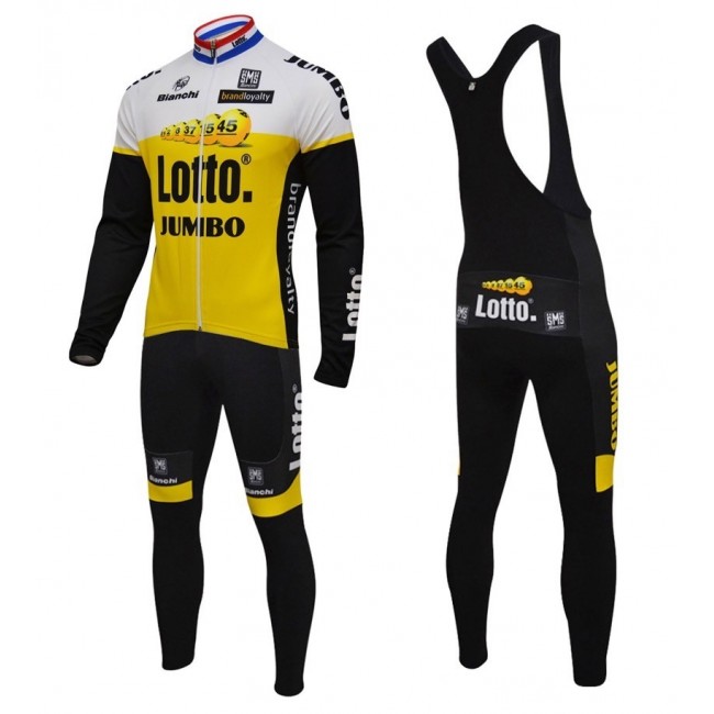 2016 Lotto -Jumbo giallo Squadre Pro Abbigliamento Ciclismo Maglia Ciclismo Manica Lunga e Salopette Lunga 34339-EP 2016 Lotto -Jumbo giallo Squadre Pro Abbigliamento Ciclismo Maglia Ciclismo Manica Lunga e Salopette Lunga 34339-EP