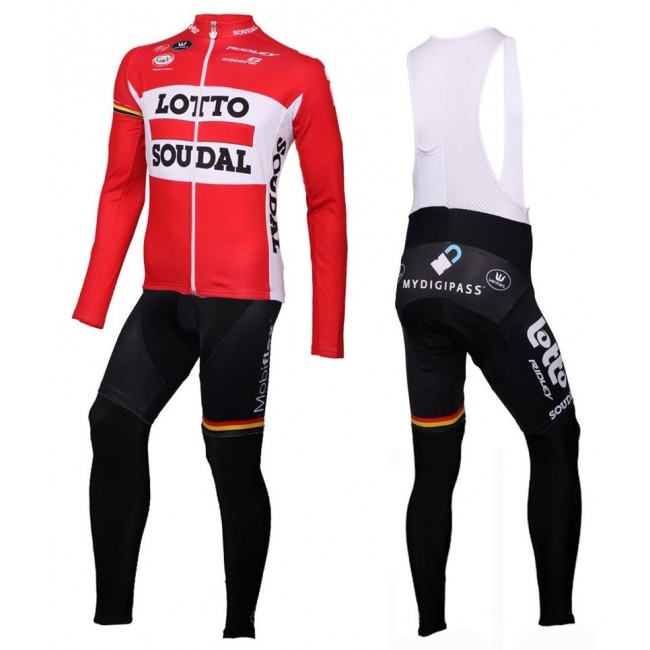 2016 Lotto Soudal Rosso Squadre Pro Abbigliamento Ciclismo Maglia Ciclismo Manica Lunga e Salopette Lunga 65592-FO 2016 Lotto Soudal Rosso Squadre Pro Abbigliamento Ciclismo Maglia Ciclismo Manica Lunga e Salopette Lunga 65592-FO