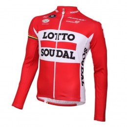 2016 Lotto Soudal Rosso Maglie Ciclismo Manica Lunga 81975-NL