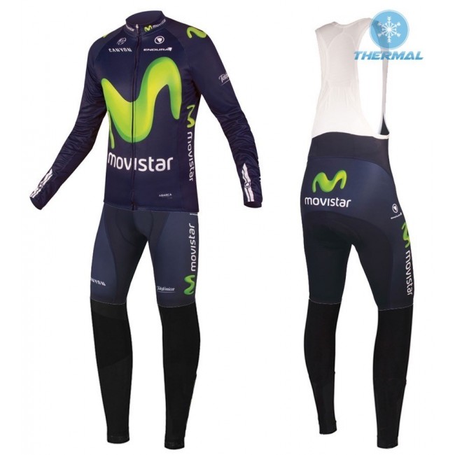 2016 Movistar Team Thermo Squadre Pro Abbigliamento Ciclismo Maglia Ciclismo Manica Lunga e Salopette Lunga 11849-BT 2016 Movistar Team Thermo Squadre Pro Abbigliamento Ciclismo Maglia Ciclismo Manica Lunga e Salopette Lunga 11849-BT
