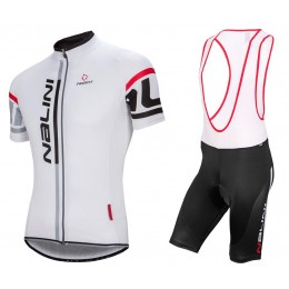 NALINI PRO Logo Summer Nuovo abbigliamento Ciclismo Completo Maglia Ciclismo Corta e Salopette bianco 16338-JE