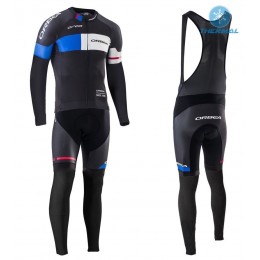 2016 Orbea Team Pro nero -blu Thermo Squadre Pro Abbigliamento Ciclismo Maglia Ciclismo Manica Lunga e Salopette Lunga 34976-EC