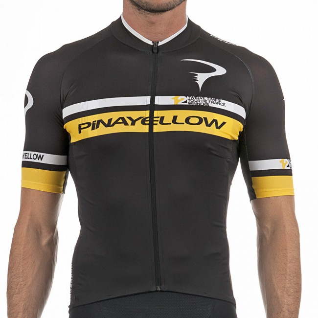 2017 Pinarello 12th Tour de France Maglia Ciclismo Manica Corta - nero giallo 13895-UH 2017 Pinarello 12th Tour de France Maglia Ciclismo Manica Corta - nero giallo 13895-UH