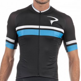 2017 Pinarello Corsa Maglia Ciclismo Manica Corta - nero Sky blu 18147-CE