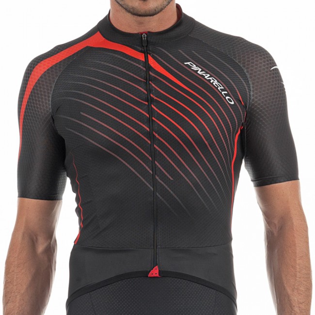 2017 Pinarello Tour Maglia Ciclismo Manica Corta - nero Rosso 65654-AL 2017 Pinarello Tour Maglia Ciclismo Manica Corta - nero Rosso 65654-AL