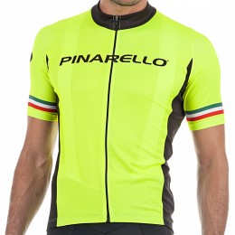 2017 Pinarello Strada Maglia Ciclismo Manica Corta - giallo Italie 74789-EO