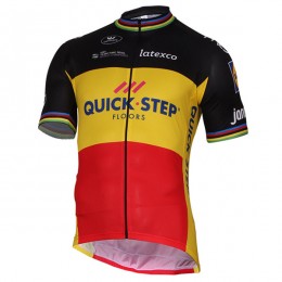 Quick Step 2017 nero giallo Maglia Ciclismo Manica Corta 16949-CL