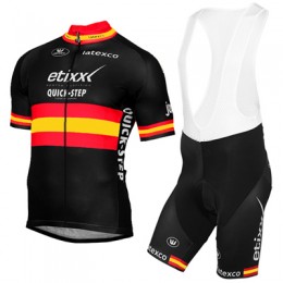 ETIXX-QUICK STEP 2017 nero Rosso giallo Nuovo abbigliamento Ciclismo Completo Maglia Ciclismo Corta e Salopette 78615-KK
