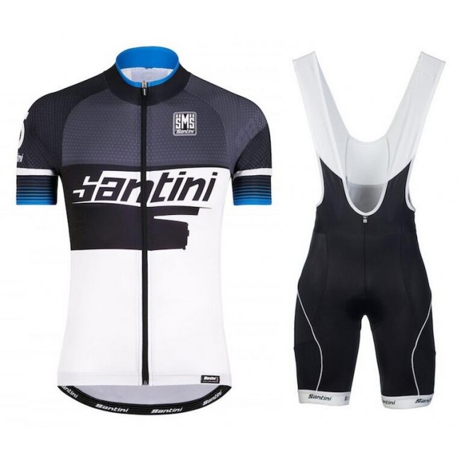 2016 Santini Atom 2.0 nero bianco blu Nuovo abbigliamento Ciclismo Completo Maglia Ciclismo Corta e Salopette 10857-AN 2016 Santini Atom 2.0 nero bianco blu Nuovo abbigliamento Ciclismo Completo Maglia Ciclismo Corta e Salopette 10857-AN