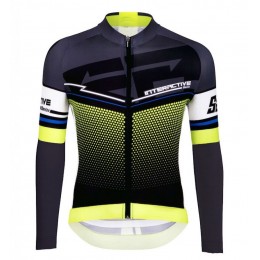 2016 Santini Interactive 3.0 nero -verde Maglie Ciclismo Manica Lunga 26847-LB