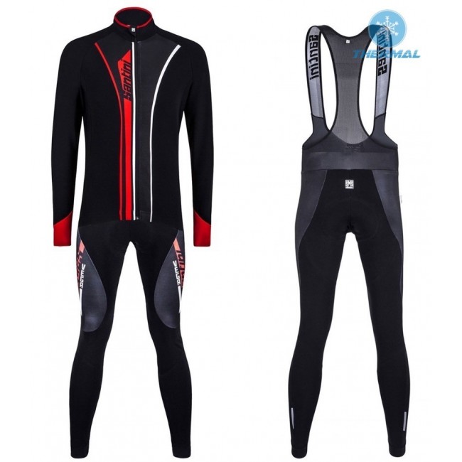 2016 Santini VEGA nero -Rosso Thermo Squadre Pro Abbigliamento Ciclismo Maglia Ciclismo Manica Lunga e Salopette Lunga 33022-JG 2016 Santini VEGA nero -Rosso Thermo Squadre Pro Abbigliamento Ciclismo Maglia Ciclismo Manica Lunga e Salopette Lunga 33022-JG
