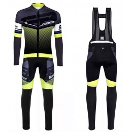 2016 Santini Interactive 3.0 nero -verde Squadre Pro Abbigliamento Ciclismo Maglia Ciclismo Manica Lunga e Salopette Lunga 41840-GE