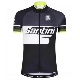 2016 Santini Atom 2.0 nero bianco verde Maglia Ciclismo Manica Corta 43332-KY