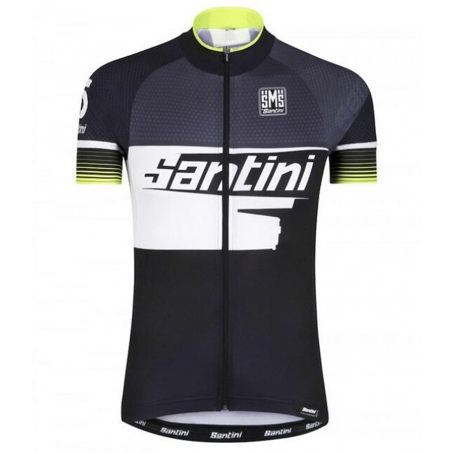 2016 Santini Atom 2.0 nero bianco verde Maglia Ciclismo Manica Corta 43332-KY 2016 Santini Atom 2.0 nero bianco verde Maglia Ciclismo Manica Corta 43332-KY